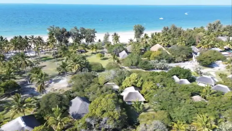 The lodge grounds from the air