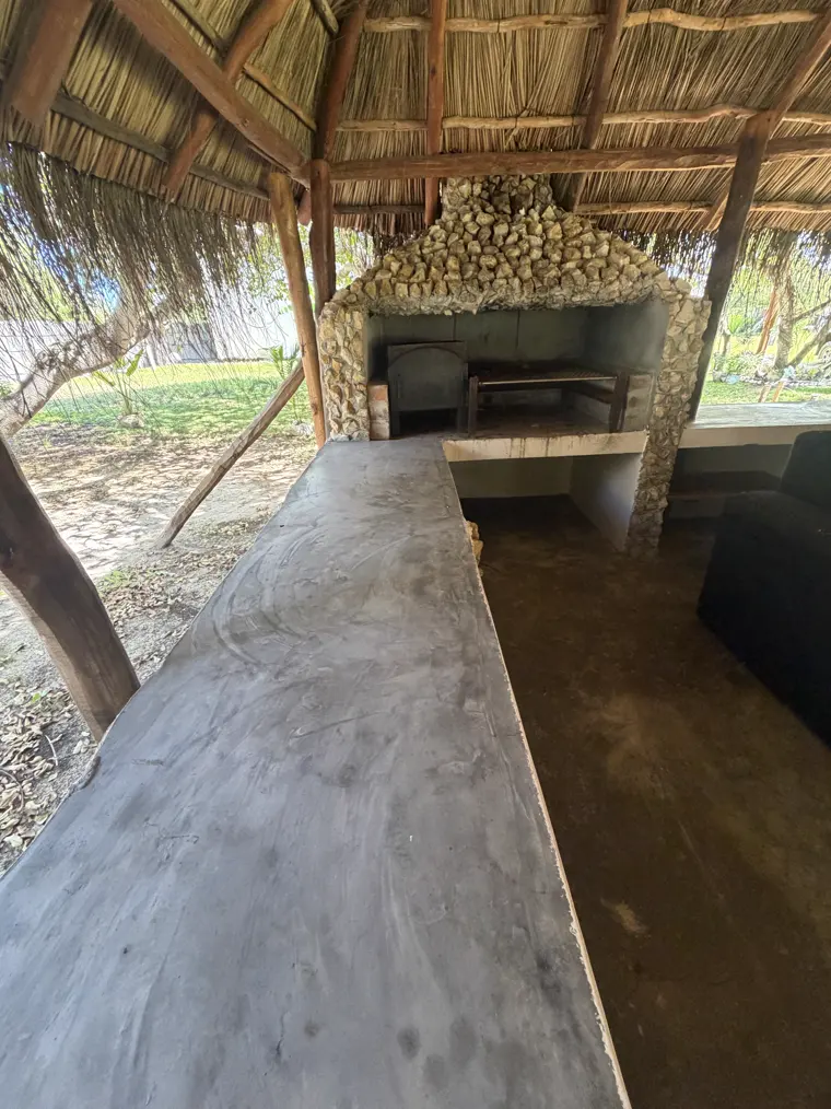 The counter under Stand Three's shelter