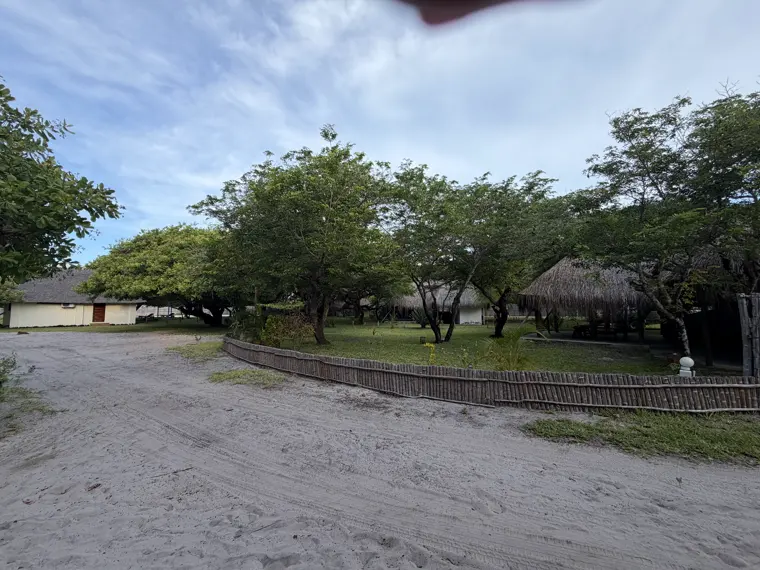 The sand road through the campsite