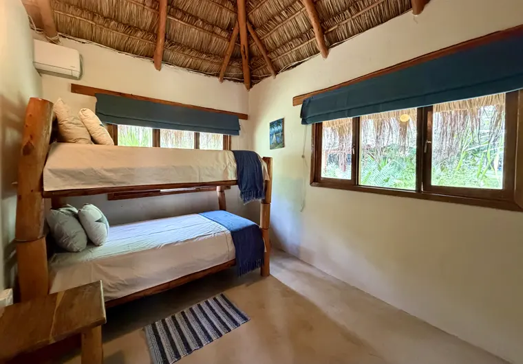 Bunks under the thatch in Casa One