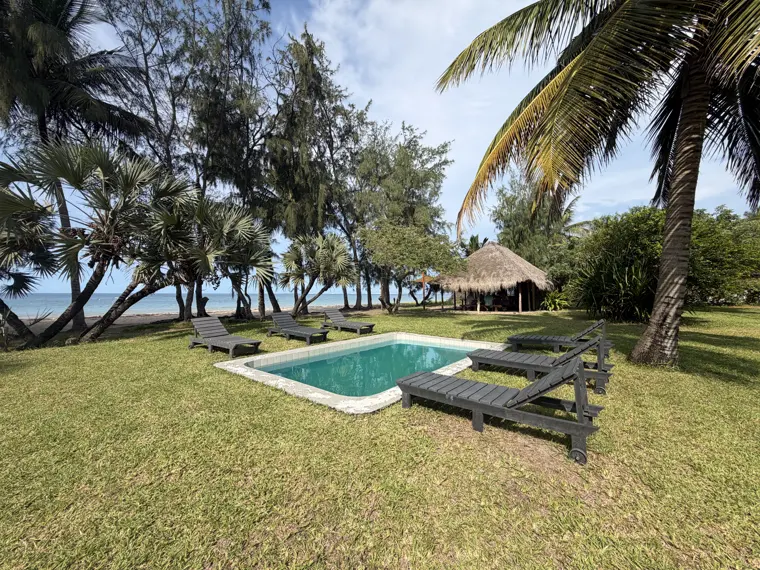 Loungers along the pool
