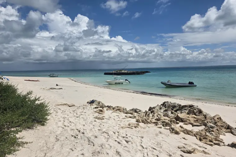 Boats on the island sand