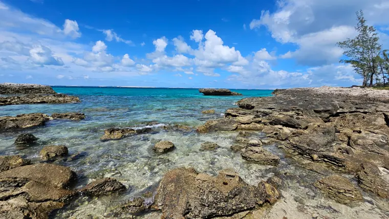 Rock pools on the island's edge