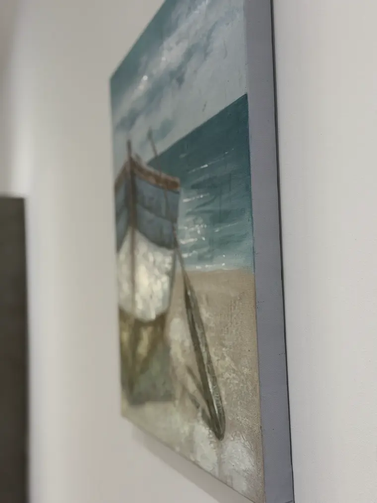Coastal artwork detail in Room One