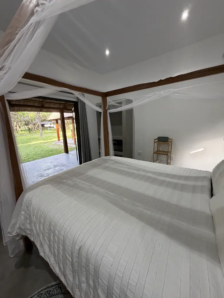 Room Two with the doors open to the lawn