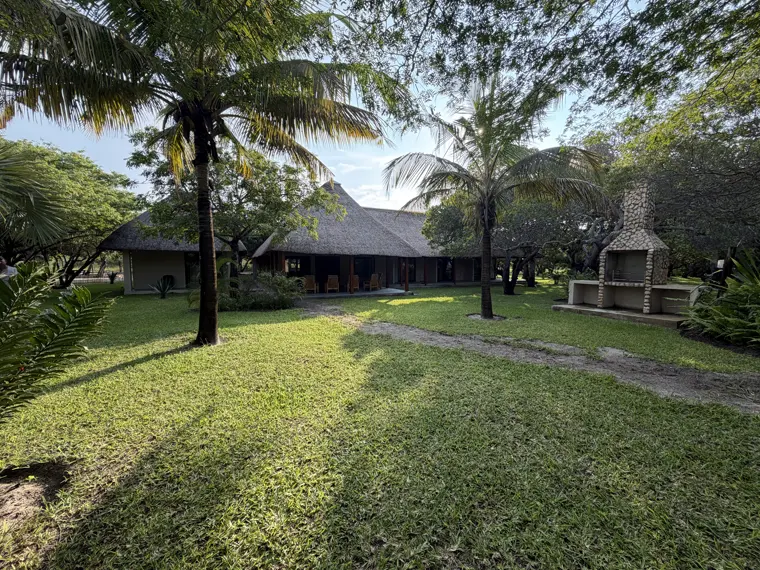 The gardens in front of the lodge