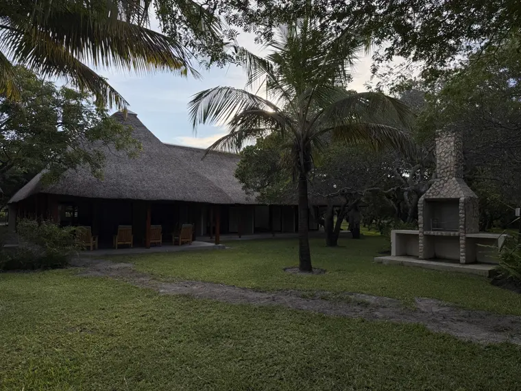 The lodge at dusk
