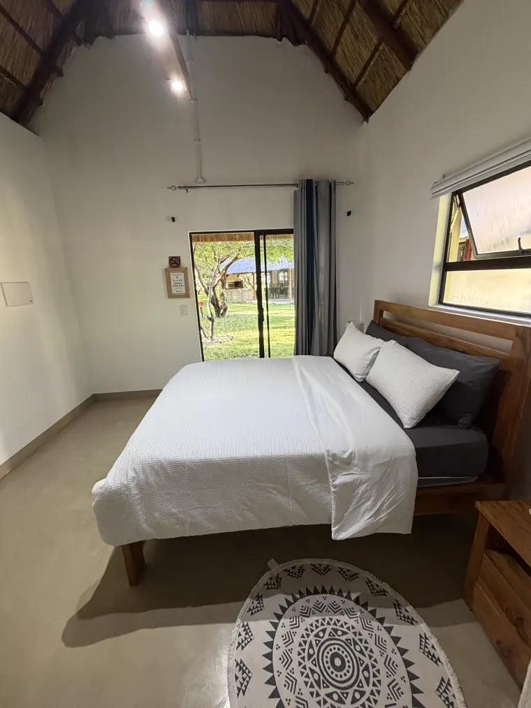 The bed in Sala Three by its garden window